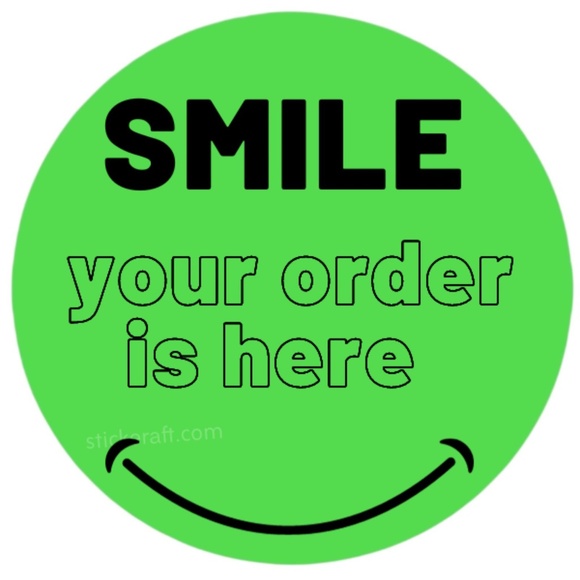 Smile Your Order Is Here Stickers - Round Packaging Labels - 100 Pcs Pack - Picture 10 of 13